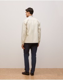 Trenery - Cotton Twill Chore Jacket in Stone