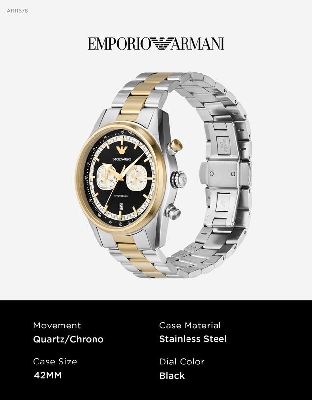 Emporio Armani - Multicolour Analogue-Chronograph Watch