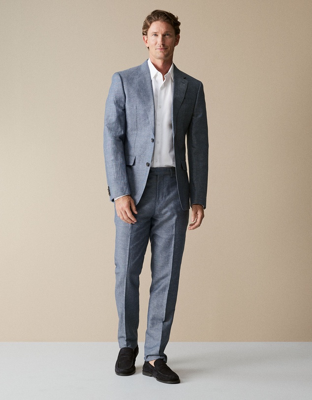 Trenery - Tailored Fit Italian Cotton Poplin Shirt in White