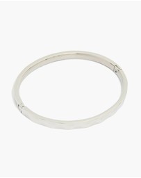 Lovisa - Waterproof Stainless Steel Hammered Hinged Bangle