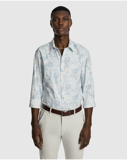 yd. - Valencia Slim Paisley Shirt