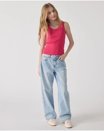 Decjuba Kids - Ruby Scallop Edge Tank - Teens