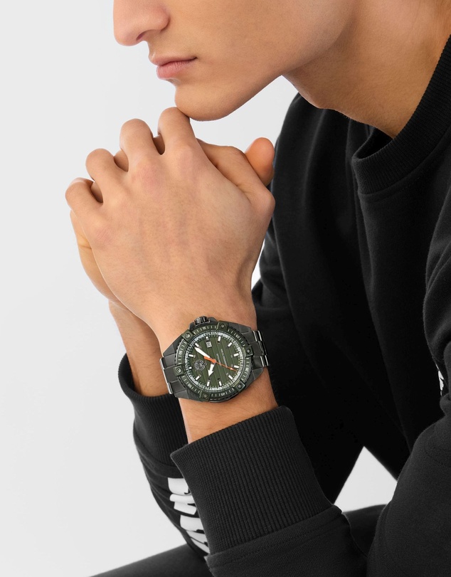 Plein Sport - Plein Urban Pulse 47mm Green dial and Stainless steel strap