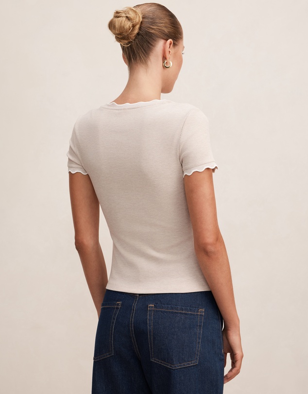 Forever New - Rebecca Scallop Trim T-shirt