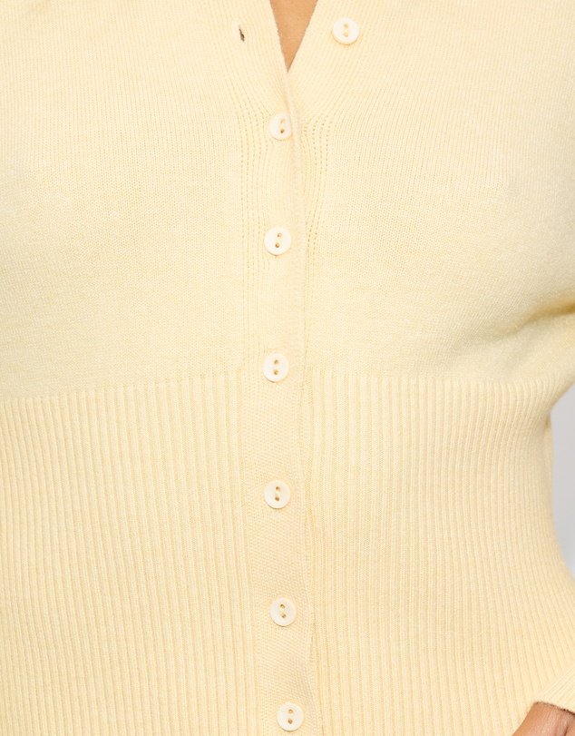 Dazie - Mira Cinched Waist Button Up Cardigan