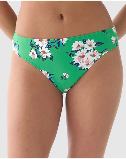 Kate Spade - Spring Daisies Mid-Rise High Cut Bikini Bottom