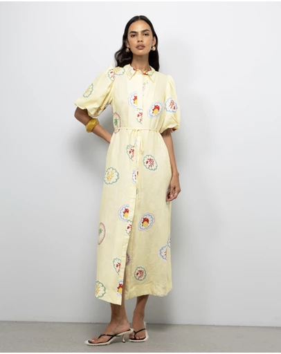 AERE - Marisol Midi Shirt Dress