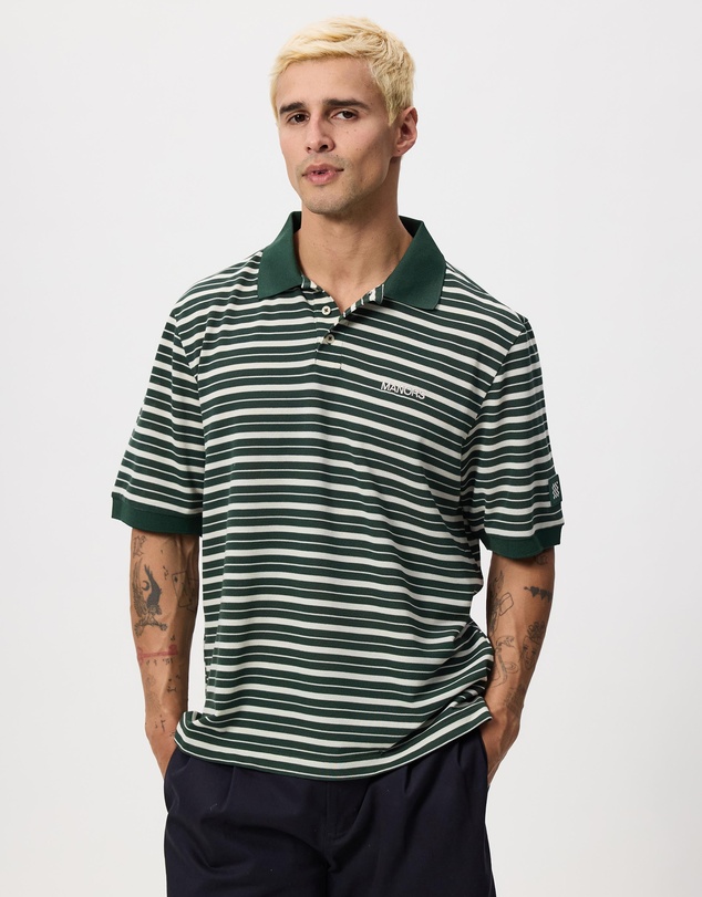 Manors - Goat Pique Polo Stripe