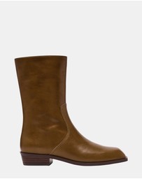 Steve Madden - Bretton Olive Leather Boots