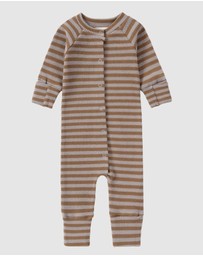 Susukoshi - Waffle Snapsuit Long Sleeves With Pants