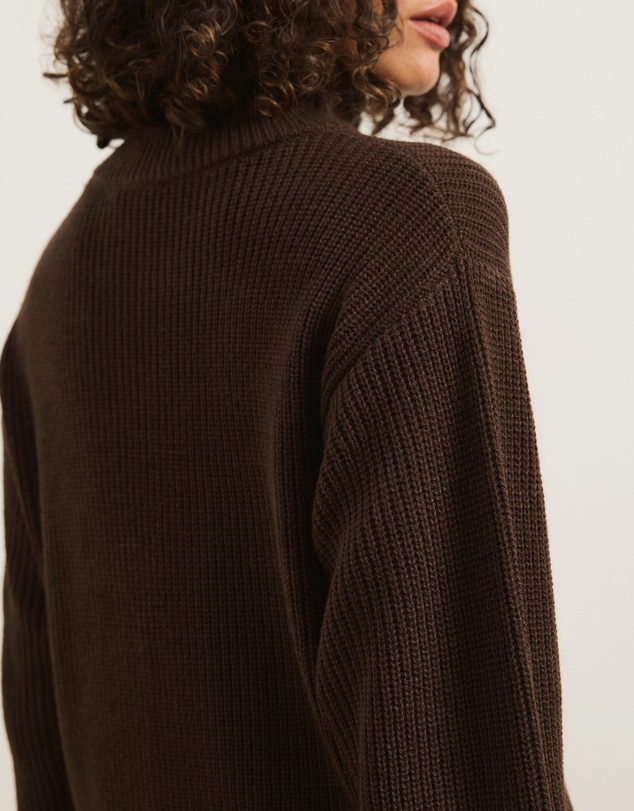 Atmos&Here - Alice Rib Knit Funnel Neck Jumper