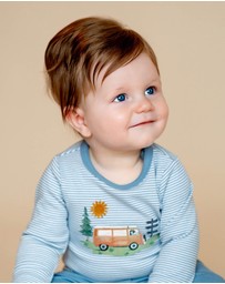 Bebe by Minihaha - Alvin Organic Stripe LS Bodysuit - Babies