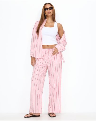 Pink, White & Red Stripe