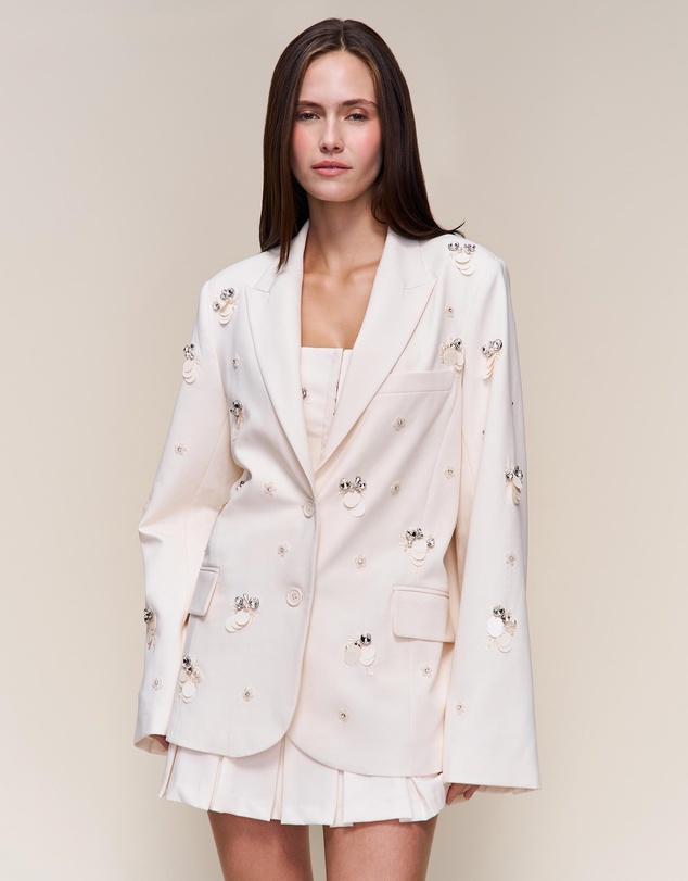 Guizio - Embellished Oversized Blazer