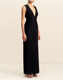 Shona Joy - Otis Plunged Fitted Maxi Dress