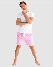 Sant And Abel - Men's Hepburn Gingham Pink Sleep Shorts