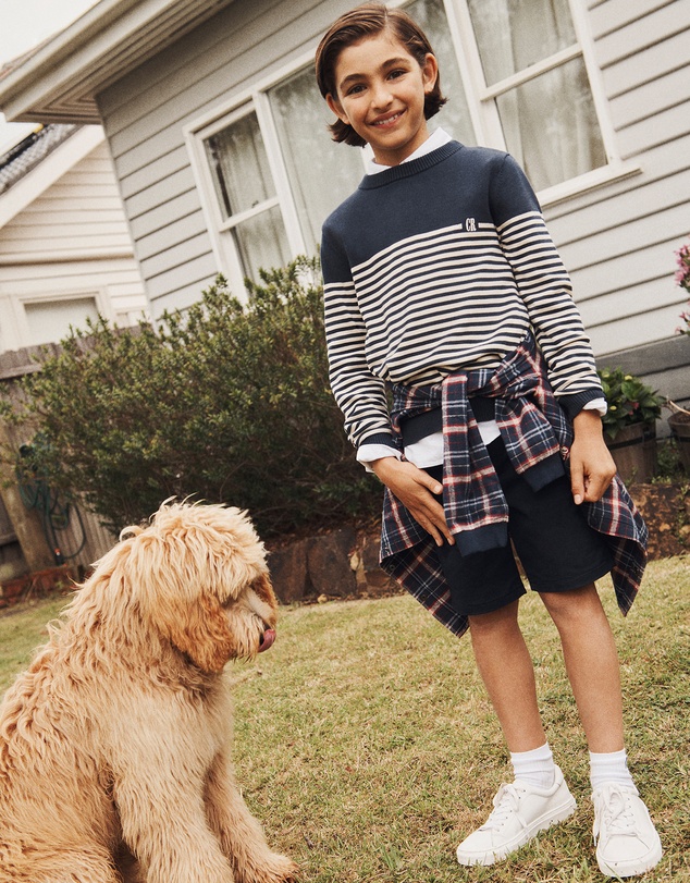 Country Road - Stripe Country Road Logo Knit