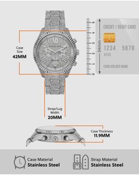 Michael Kors - Lexington Silver Chronograph Watch