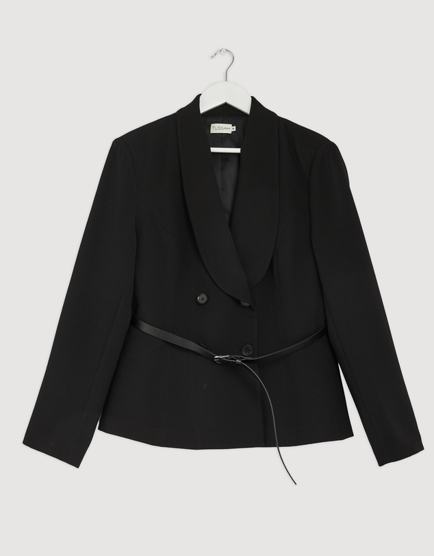 Revibe - Repaired Tussah Nora Belted Blazer - Brand Sizing-18