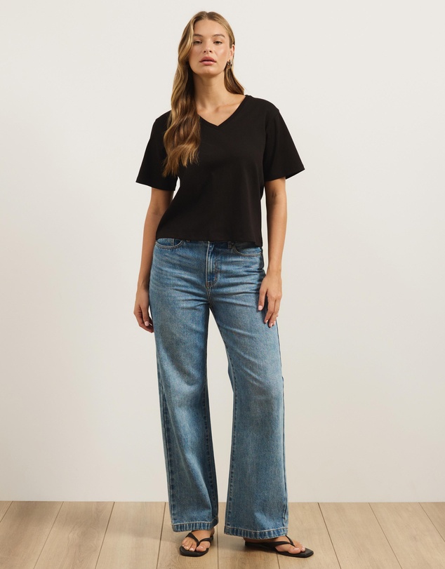 Atmos&Here - Cotton V-Neck T-Shirt