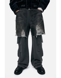 Andersson Bell - Rugged Denim-Inset Sweatpants - Unisex