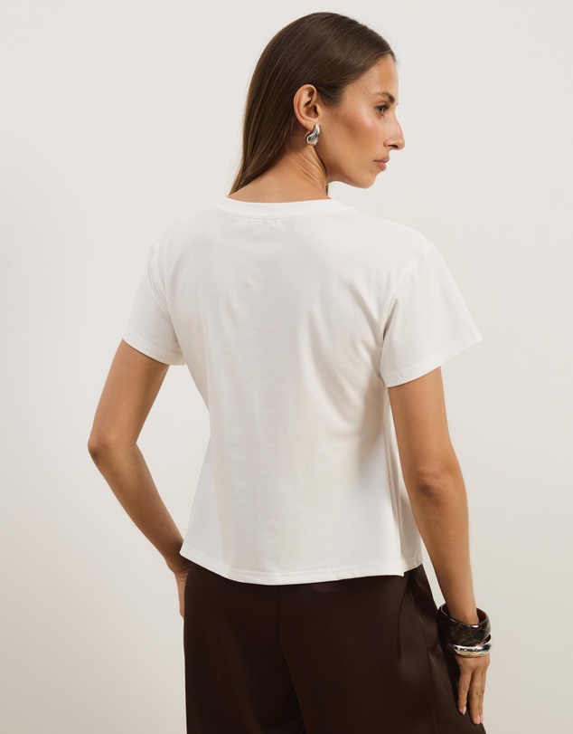 Atmos&Here - Boxy Pin Tuck T-Shirt