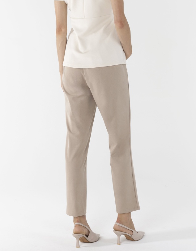 Angel Maternity - Donna High Waist Maternity Work Pants in Beige
