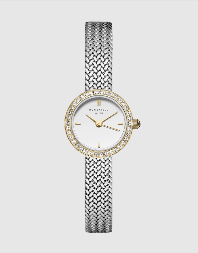 Rosefield - Mini Small Edit Crystal Duotone Watch and Earring Set