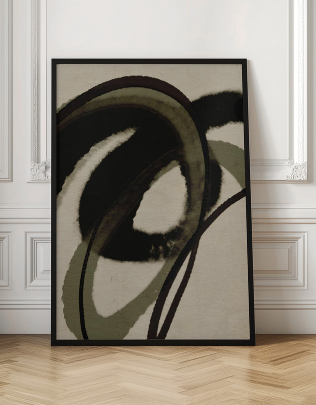 Olive et Oriel - Green Water Color No 2 by Treechild Art Print