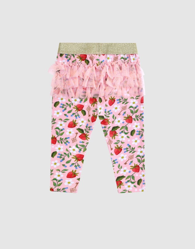 Fleur Harris - 'Hearts Floral' Fabulous Frill Legging in Pink