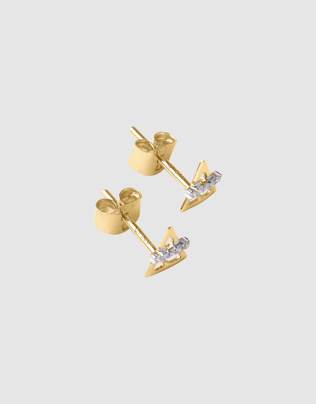 Luna Rae - Solid Gold - Earth Element Diamond Studs