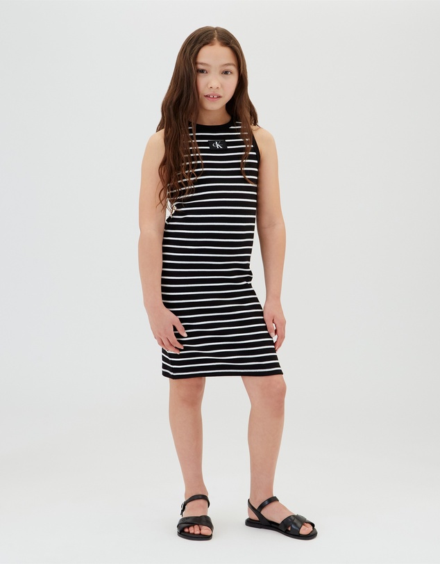 Calvin Klein Jeans - Girls Ribbed Stripe Tank Dress