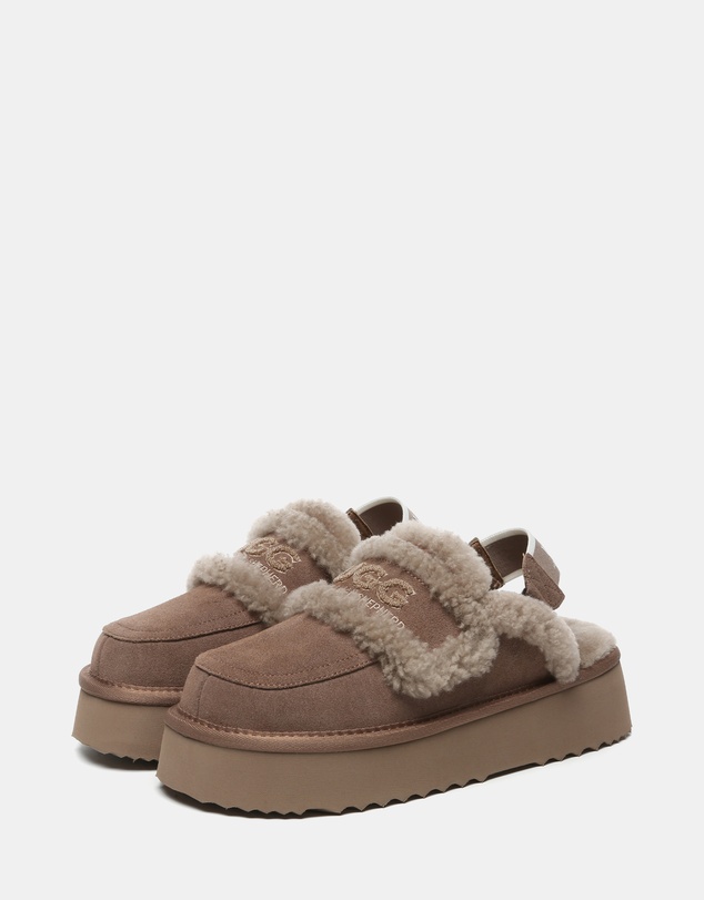 EVERAU - Australian Shepherd Ugg Rilee Platform Cow Suede Upper House Shoes