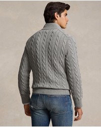 Polo Ralph Lauren - Cable-Knit Cotton Quarter-Zip Sweater