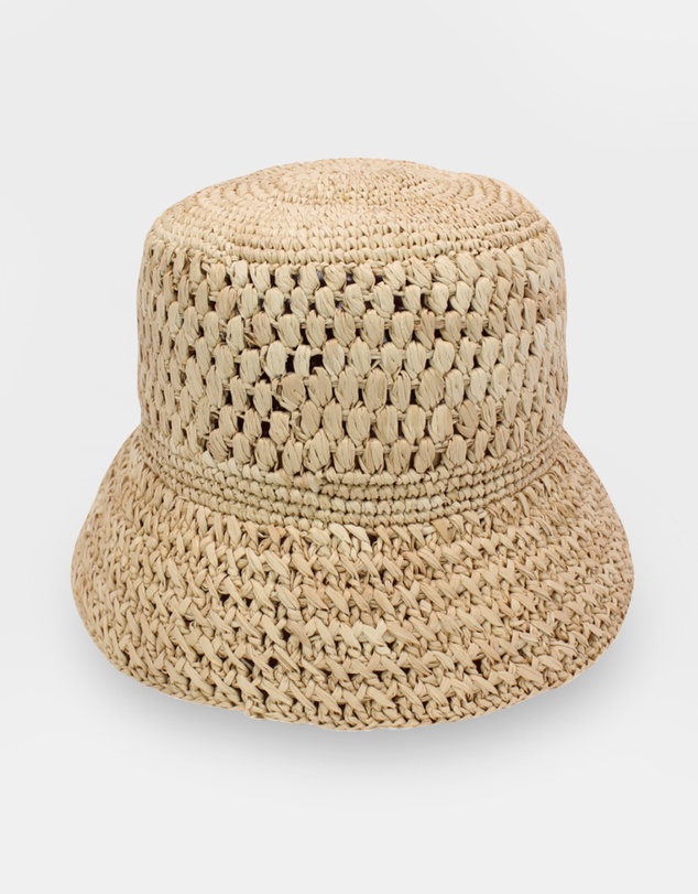 Morgan & Taylor - Coralia Crochet Bucket Hat in Natural