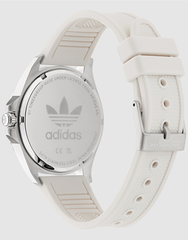adidas Originals - Originals Iconic One 40mm Steel White Silicone Watch