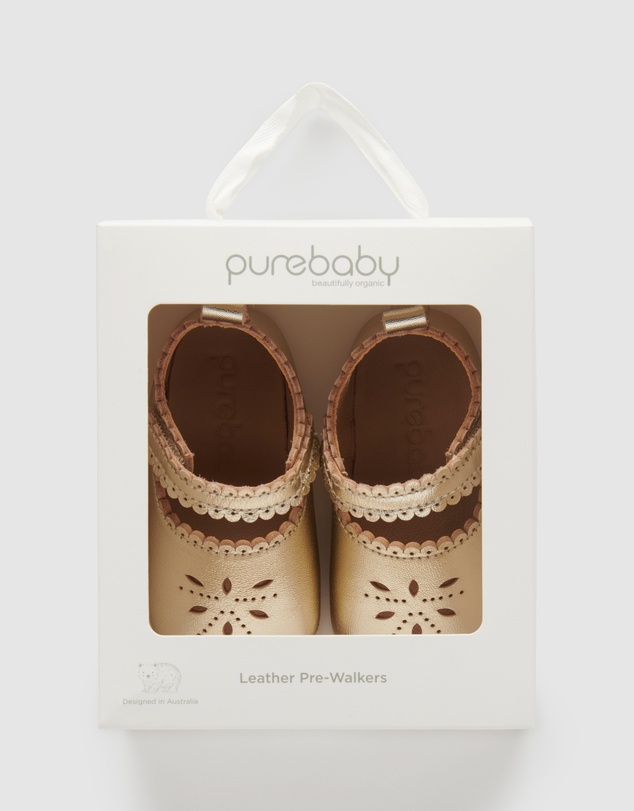 Purebaby - Leather Eyelet Mary Jane-Kids-Babies