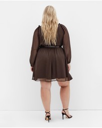 City Chic - Plus sizeMadelynn Dress - chocolate