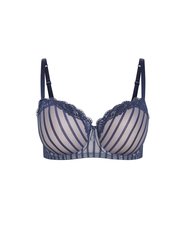 City Chic - Plus size Fifi Contour Bra - french navy