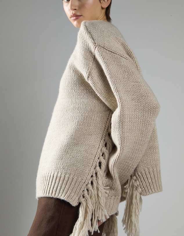 Glamorous - Fringe Trim Crew-Neck Jumper