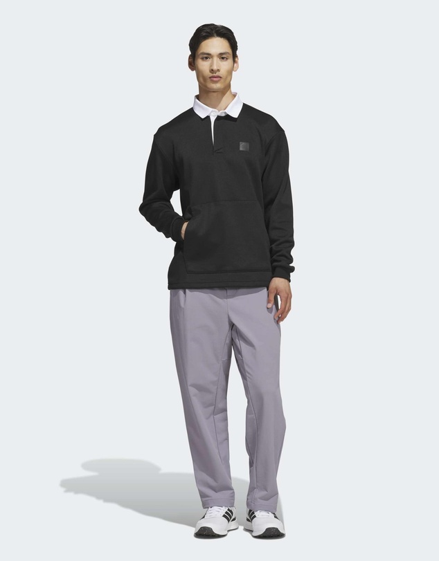 adidas Performance - LONG SLEEVE KNIT SWEAT POLO SHIRTS Mens