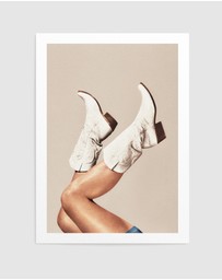 Olive et Oriel - These Boots - Neutral / Beige by Vertigo Artography Art Print