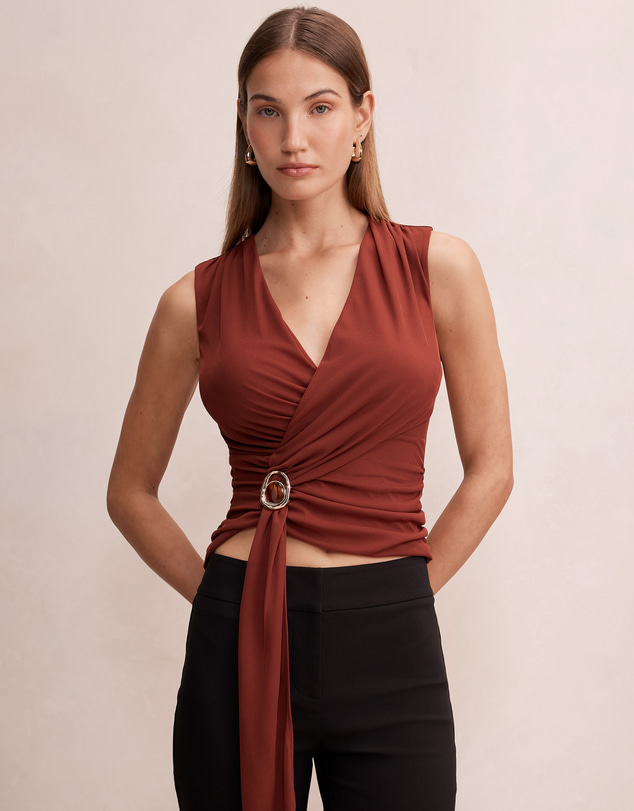 Forever New - Candice Hardware Wrap Top
