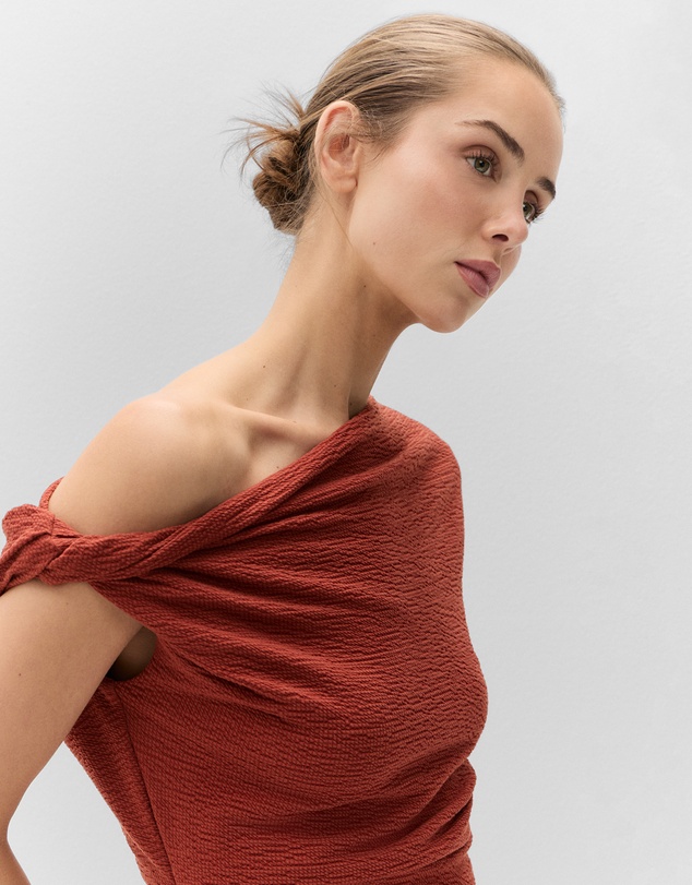 UNISON - Textured Off Shoulder Top