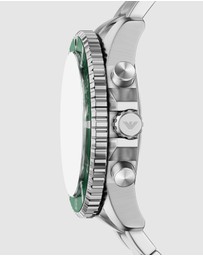 Emporio Armani - Silver Tone Chronograph Watch