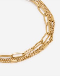 Lovisa - Waterproof Gold Plated Stainless Steel Layered Chain Bracelet