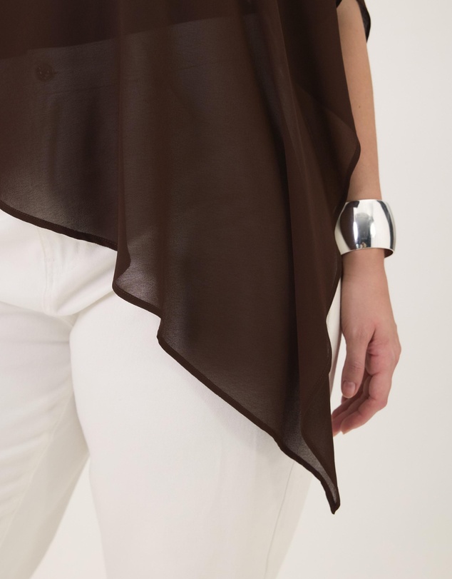 Atmos&Here Curvy - Molly Sheer Chiffon Poncho With Bandeau Top