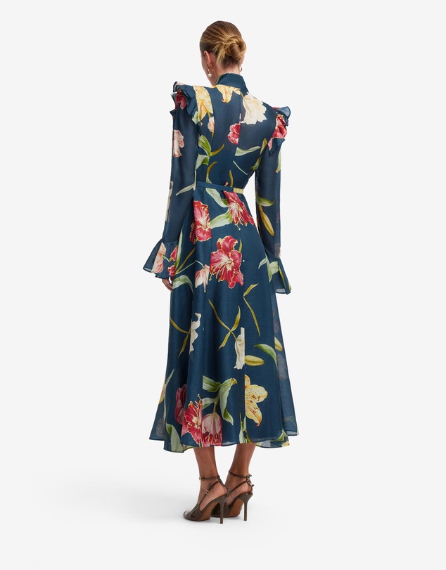 LEO LIN - Katrina Butterfly Sleeve Midi Dress