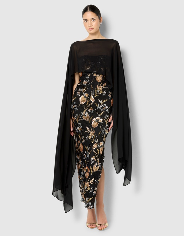 Montique - Angeline Chiffon Overlay Wrap