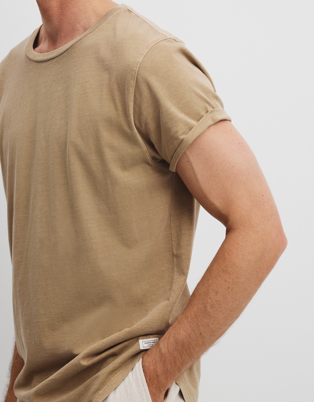 Country Road - Australian Cotton Longline Garment Dye T-shirt